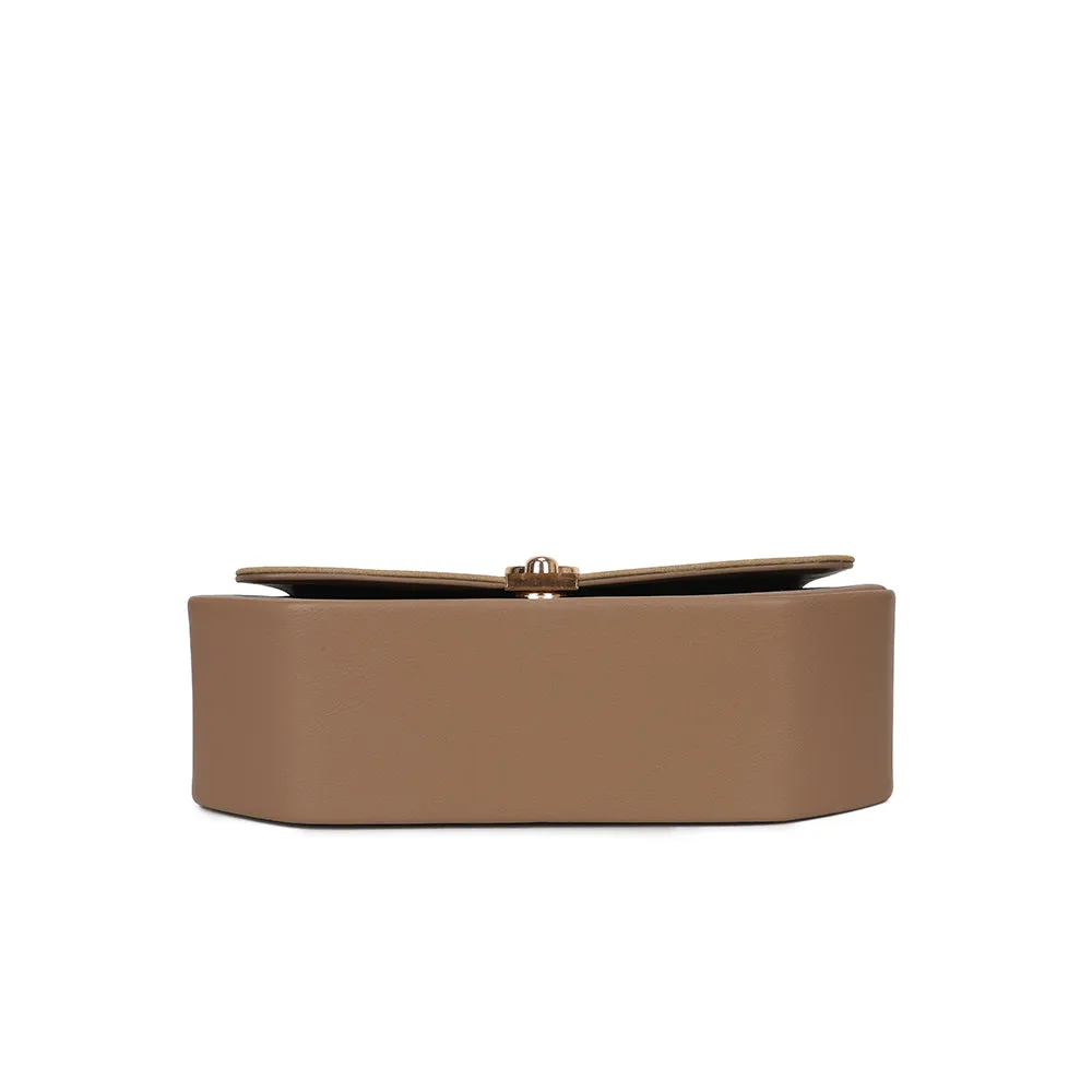 Gallantry Paris Tervane petit sac rabat taupe foncé suédé
