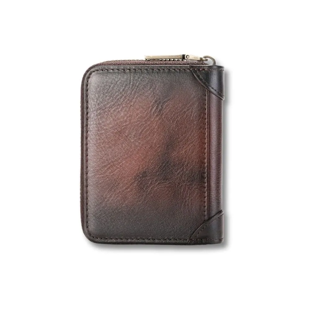 Maison Sacoches Héritage Porte-Monnaie Homme Café Cuir