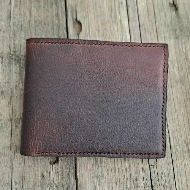 Atelier Anne R Pull Up portefeuille homme cuir marron
