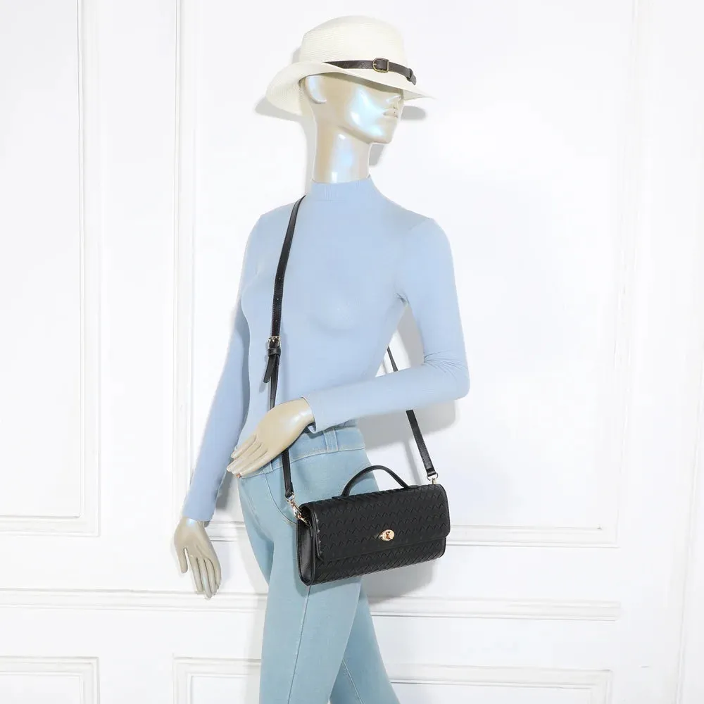 Gallantry Paris Élixir Tressé sac à main noir tressé