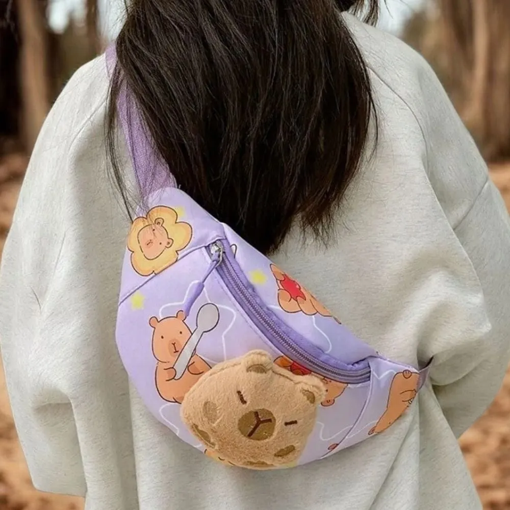 Maison Sacoches Pilou sac banane enfant bleu ourson