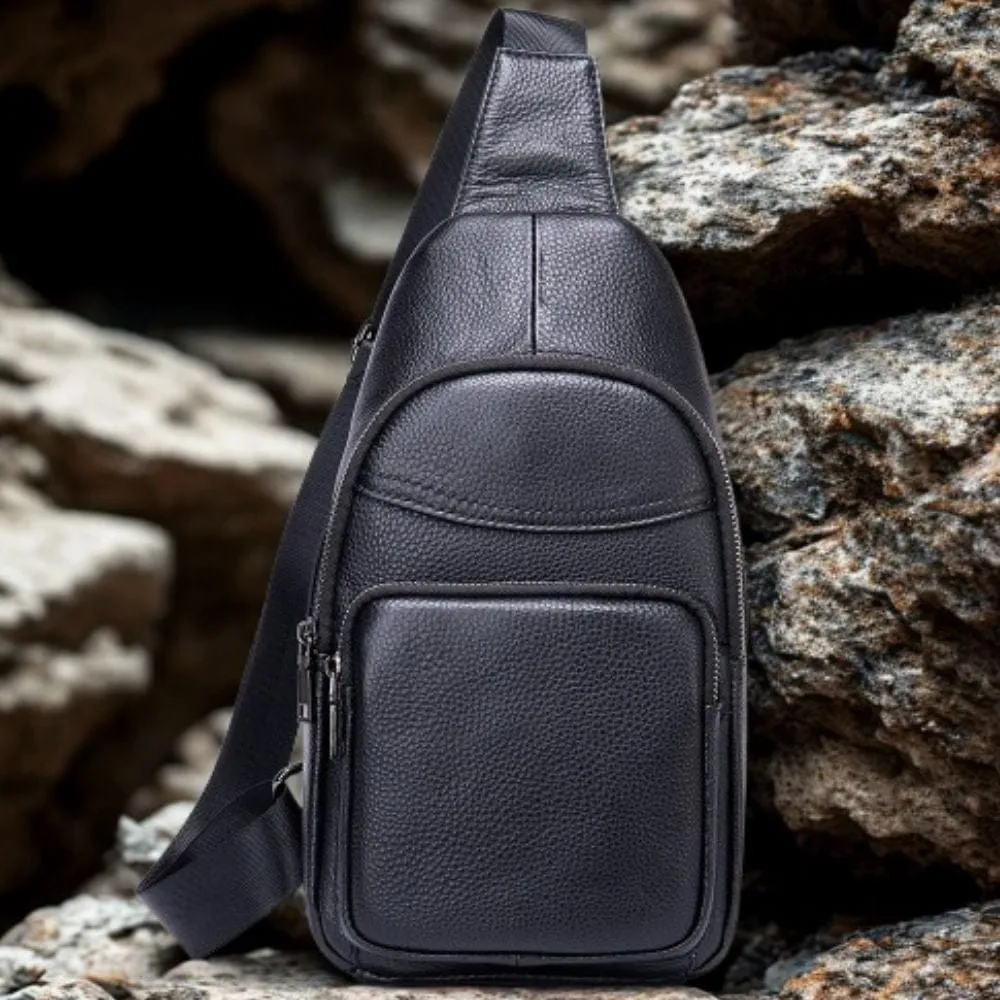 Maison Sacoches Néo sacoche cuir homme noir