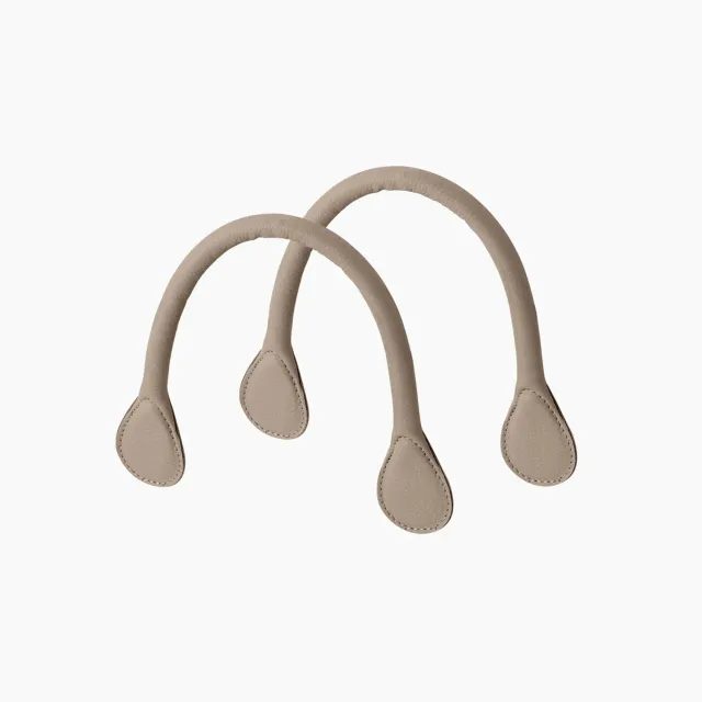 O bag poignée courte tissu grainé taupe