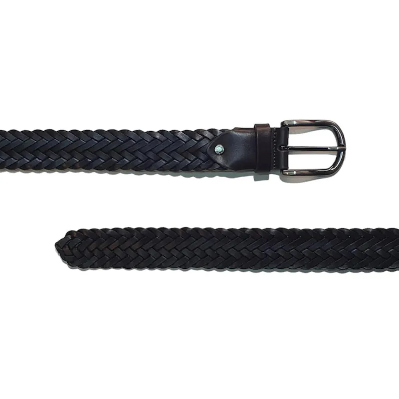 Hexagone Cuir Tracy Medium ceinture homme noir ajustable