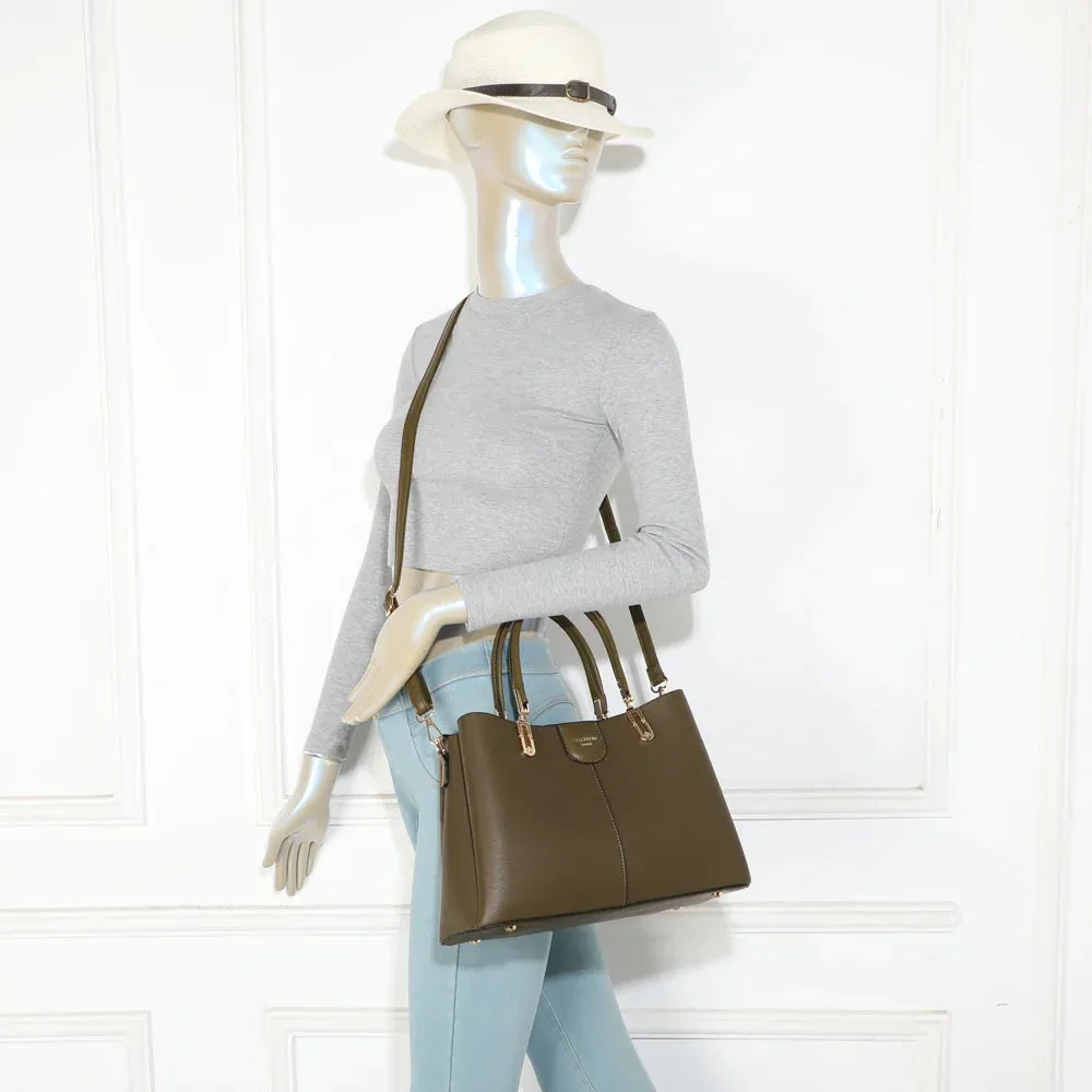 Gallantry Paris Le Zelya sac cabas taupe foncé 3 compartiments