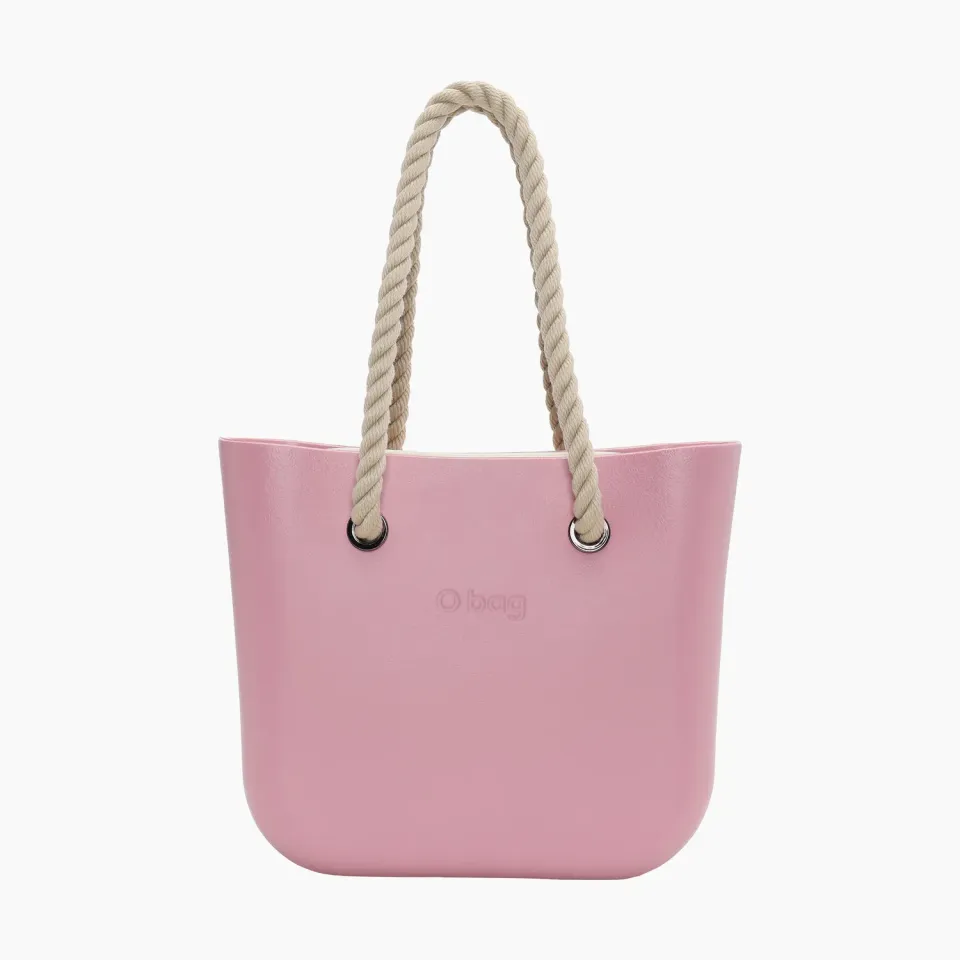 O bag mini sac manico lungo canvas blush complet