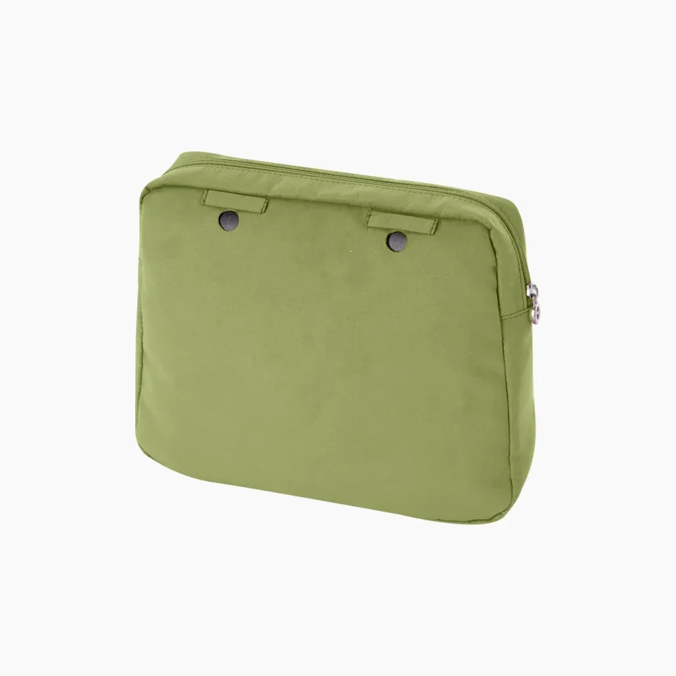 O bag Reverse sac intérieur zip suède avocat