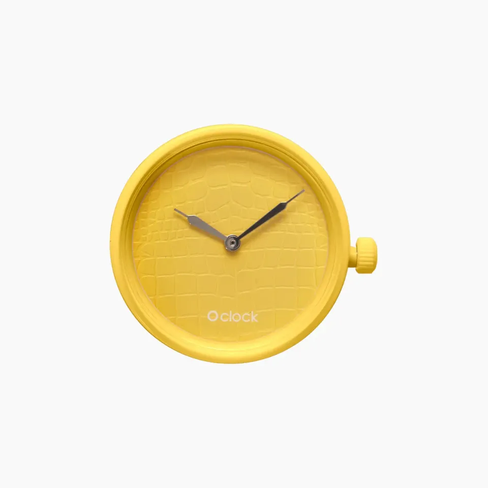 O bag O clock mécanisme laser croco curry