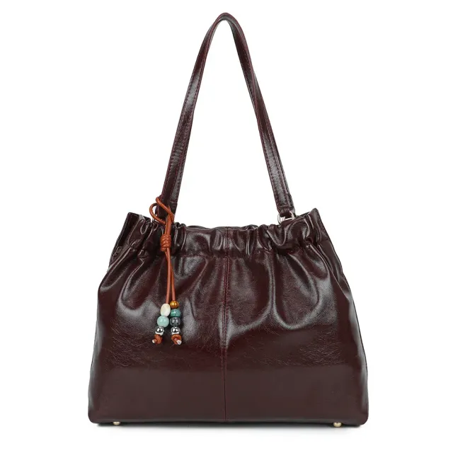 Gallantry Paris Le Mahé sac cabas bordeaux brillant