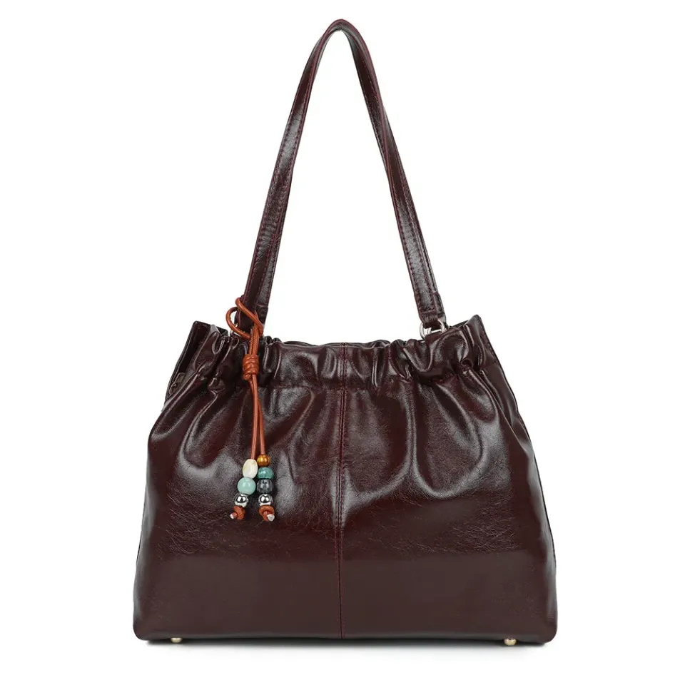 Gallantry Paris Le Mahé sac cabas bordeaux brillant