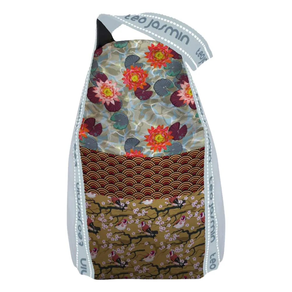 Téo Jasmin Yoko grand cabas gris toile