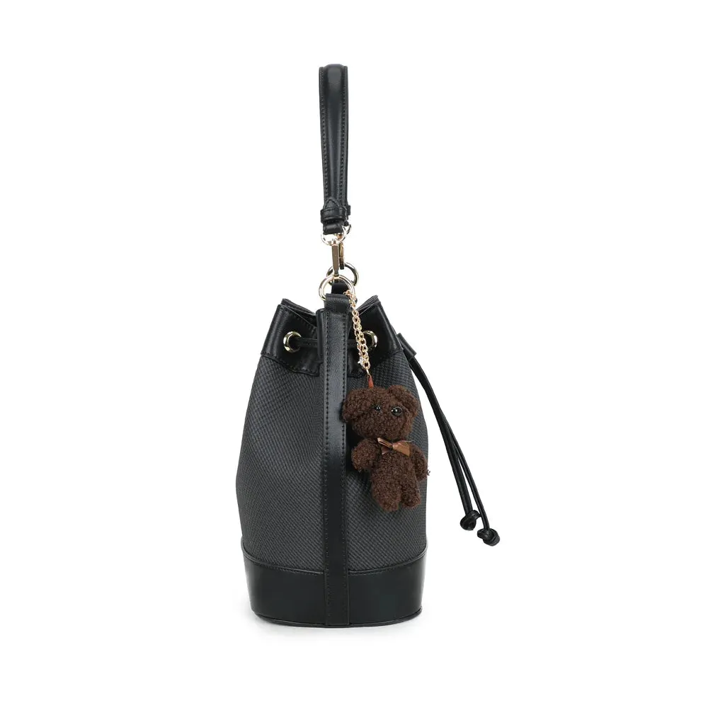 Gallantry Paris Lila Bucket sac seau noir cordon