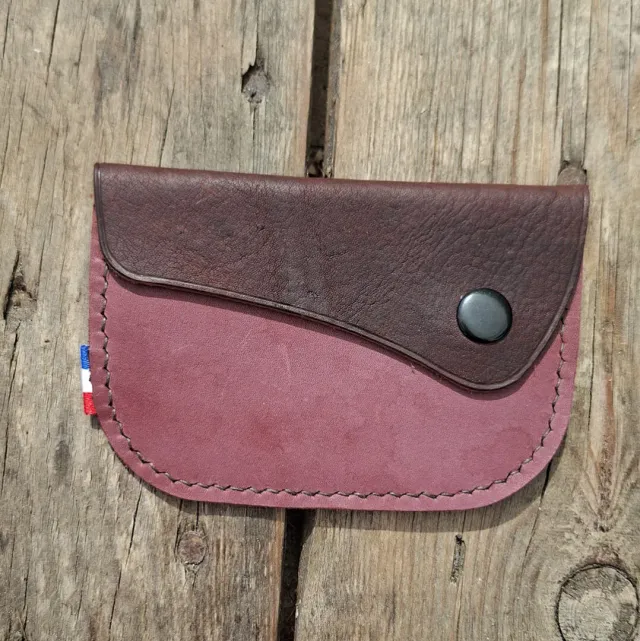 Atelier Anne R Prune Sauvage porte-monnaie cuir violet