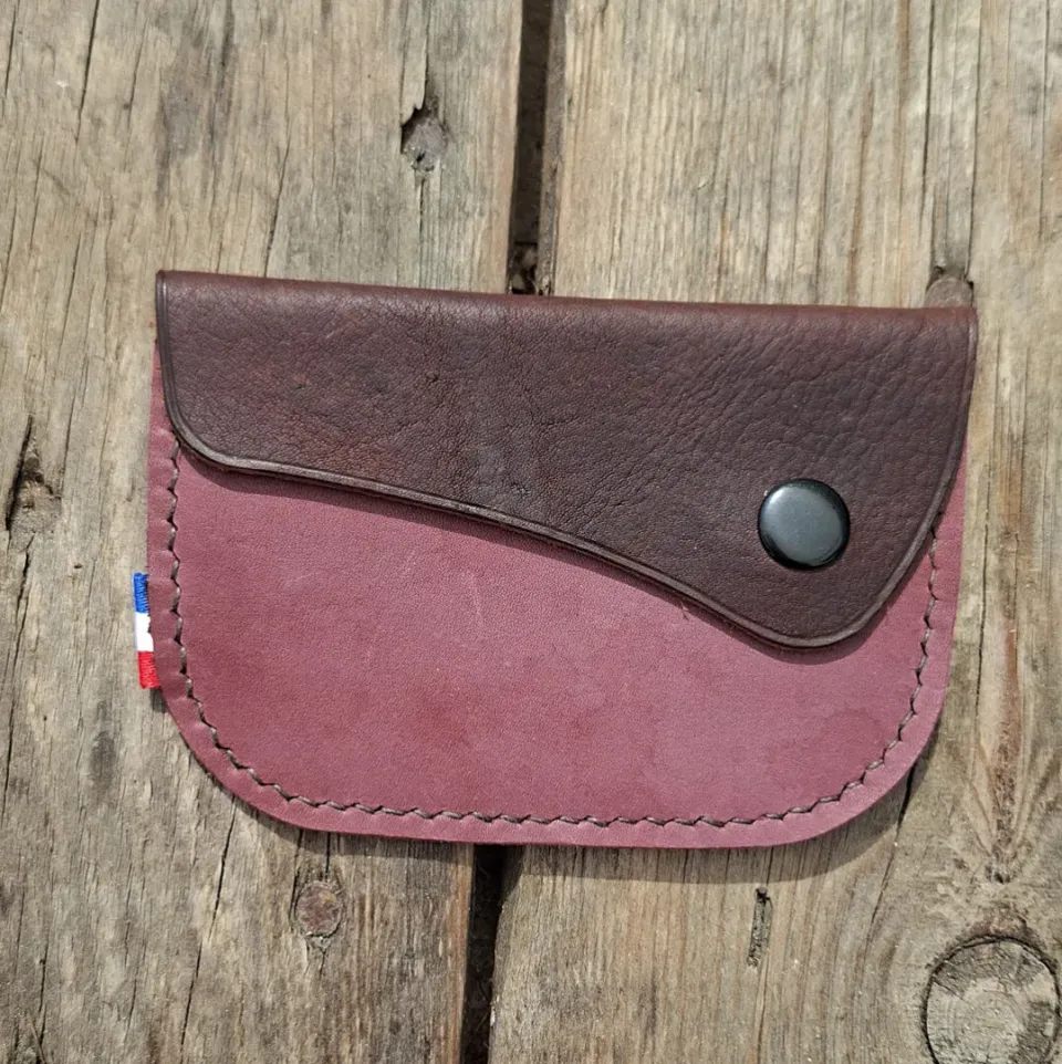 Atelier Anne R Prune Sauvage porte-monnaie cuir violet