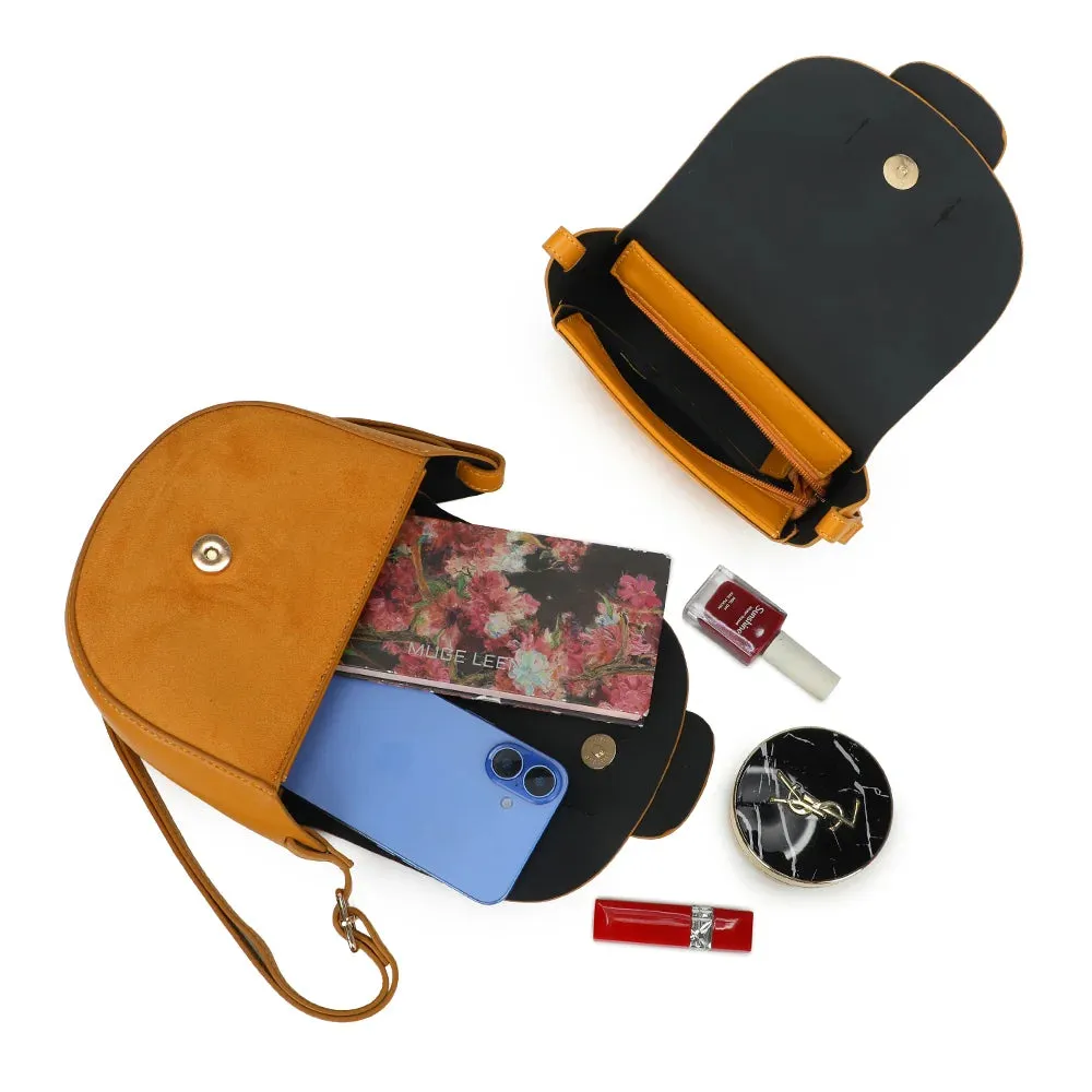 Gallantry Paris Mielia sac demi-lune jaune foncé