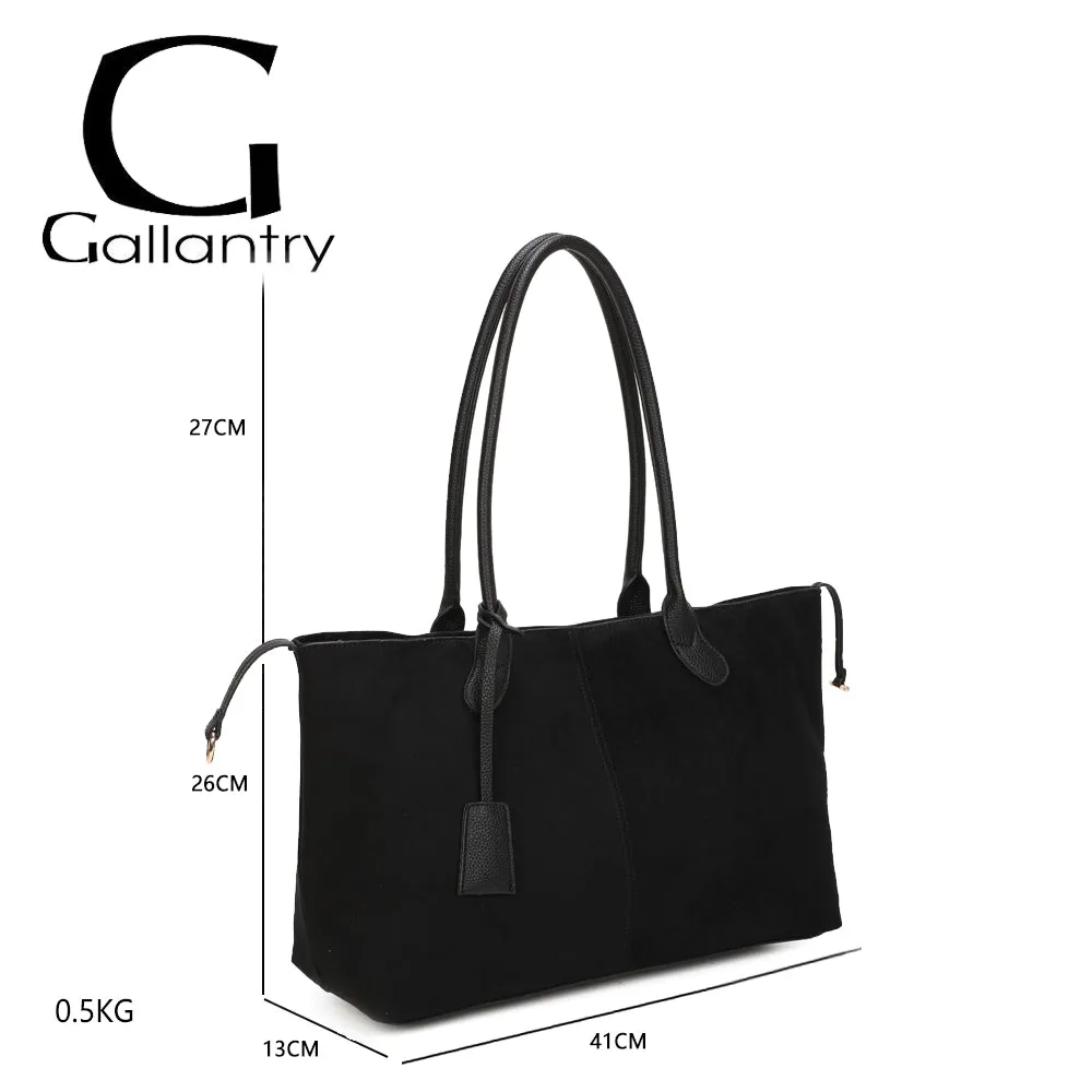 Gallantry Paris Insolente cabas suedine noir