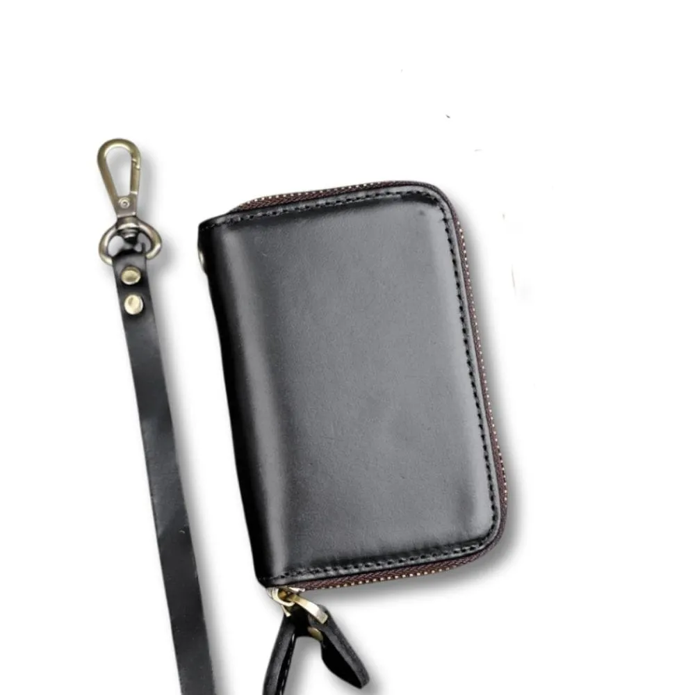 Maison Sacoches Lyana porte-clés porte-monnaie cuir double zip