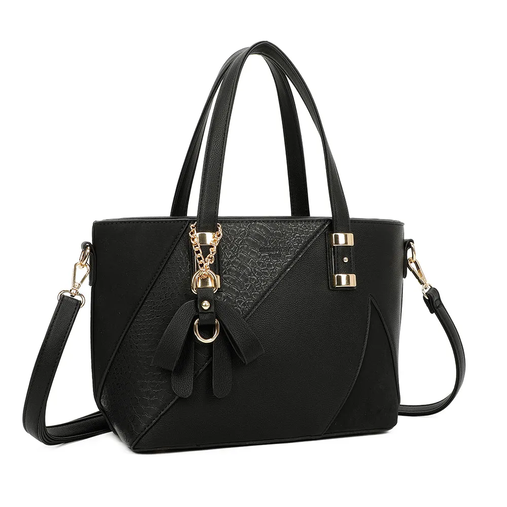 Gallantry Paris L'Ingénieuse Mini cabas noir croco