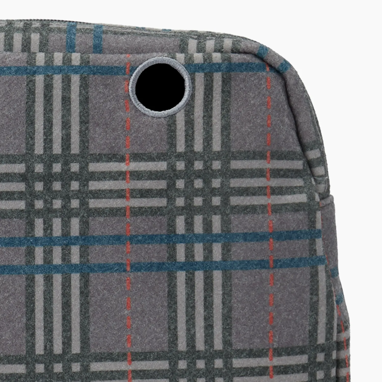 O bag Reverse sac intérieur tissu écossais bleu laguna