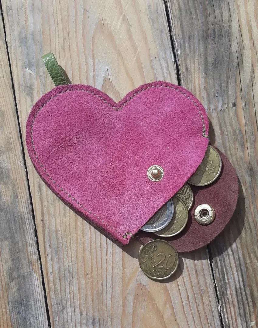 Atelier Anne R Atout Cœur porte-monnaie cuir rouge