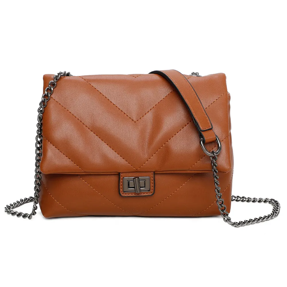 Gallantry Bianca sac bandoulière matelassé noir