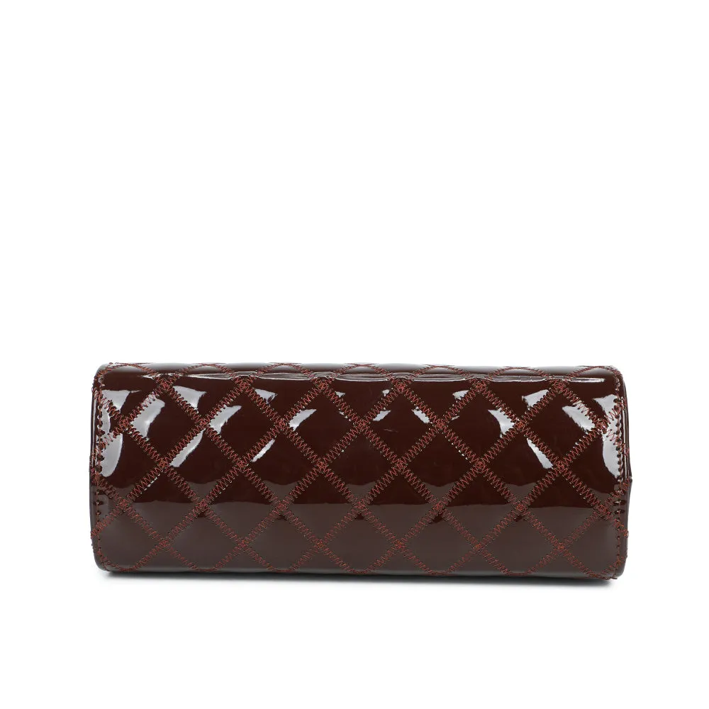 Gallantry Paris Matelassé Chic sac main coffee verni