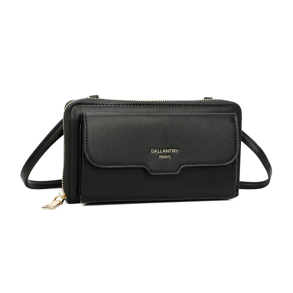 Gallantry Miniature sac bandoulière noir portefeuille
