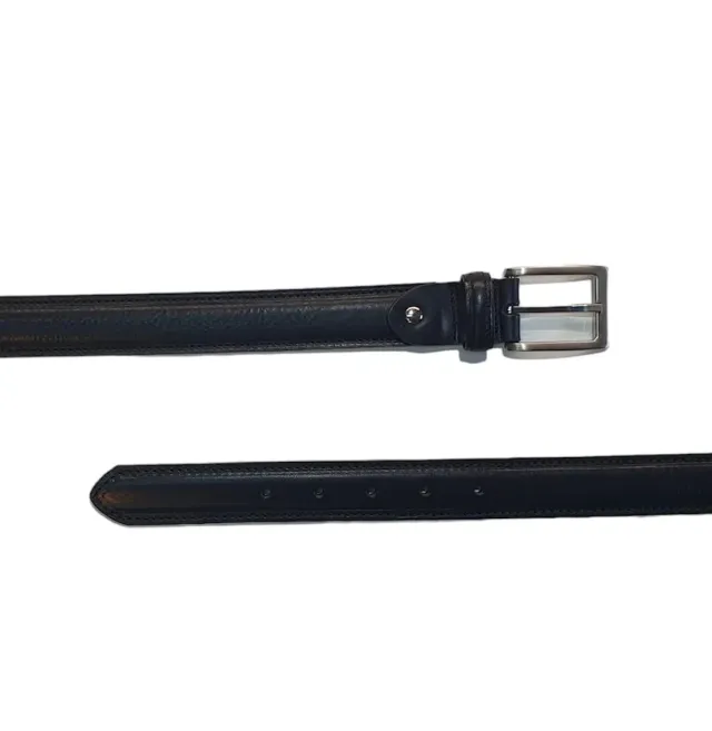 Hexagone Cuir Riton ceinture homme cuir noir 3 cm 105 cm