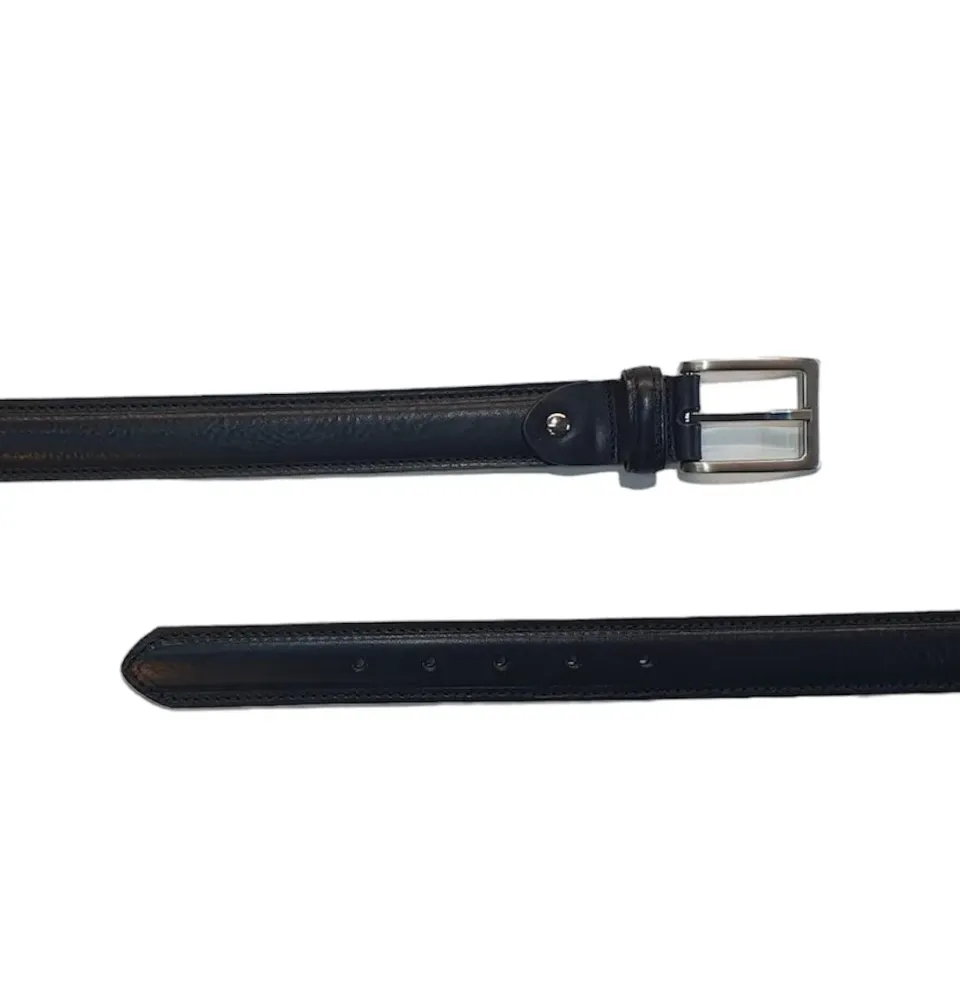 Hexagone Cuir Riton ceinture homme cuir noir 3 cm 105 cm