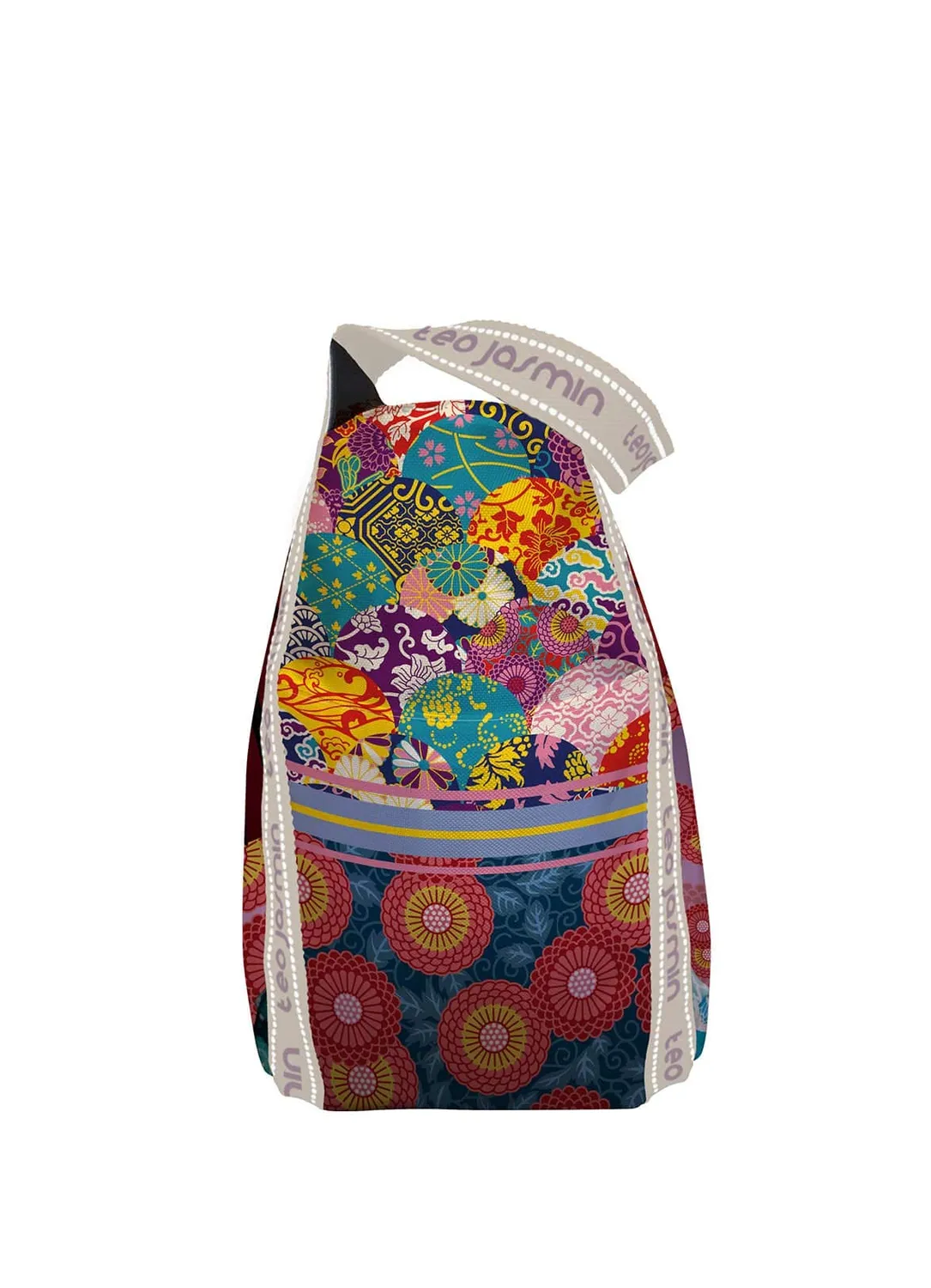 Téo Jasmin Maiko grand cabas motifs Asie zippé