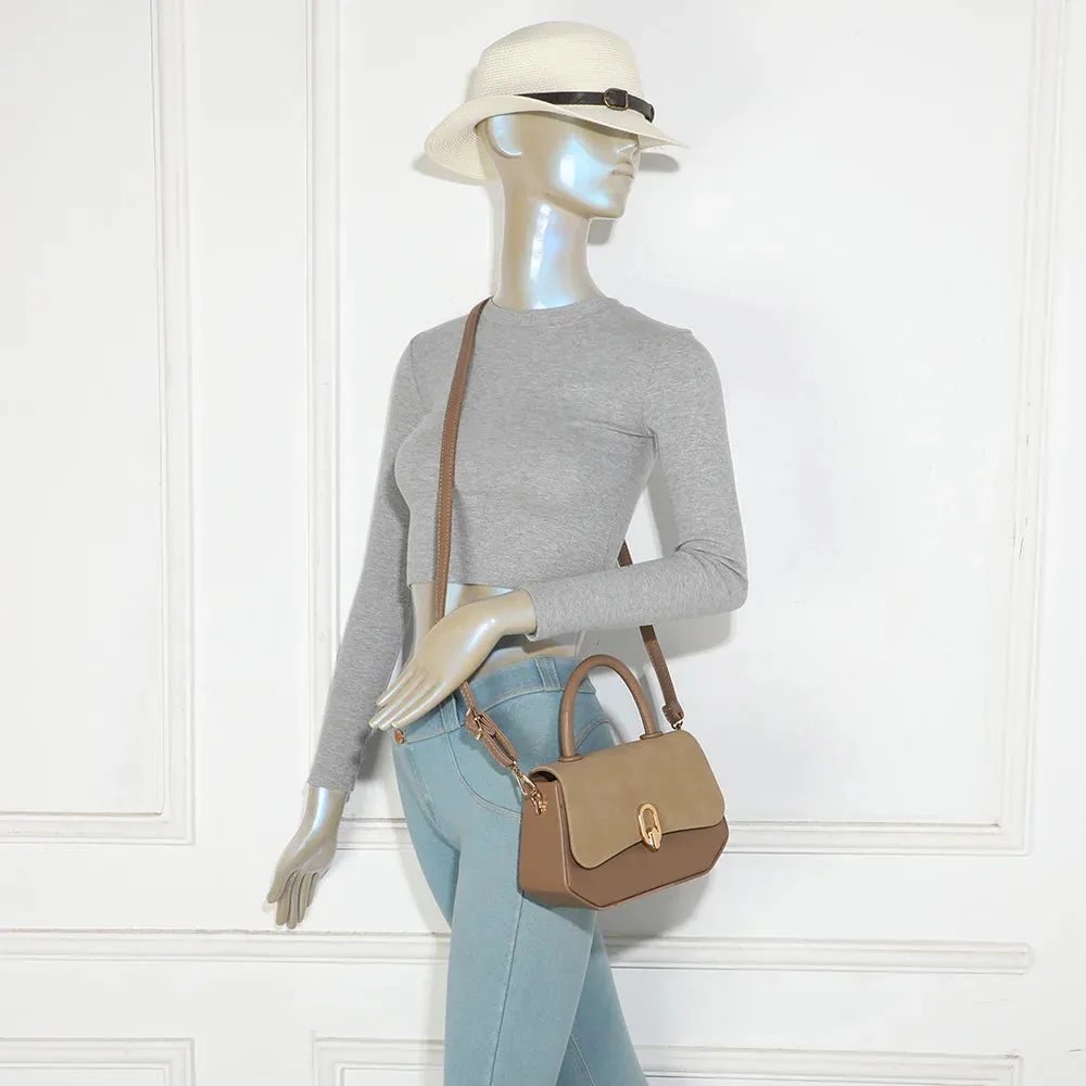 Gallantry Paris Tervane petit sac rabat taupe foncé suédé