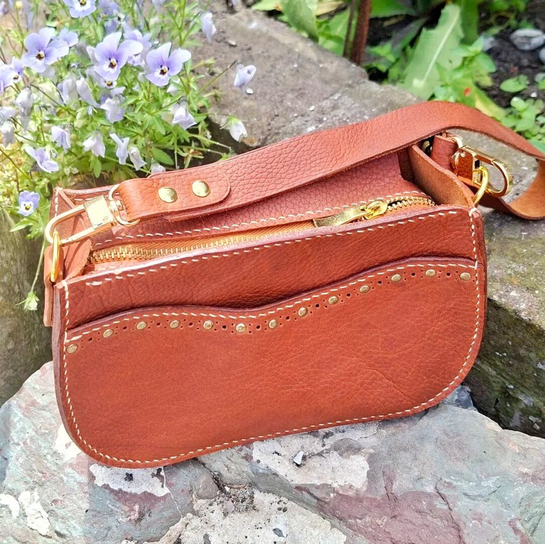Atelier Anne R Héritage sac épaule cuir marron chaud