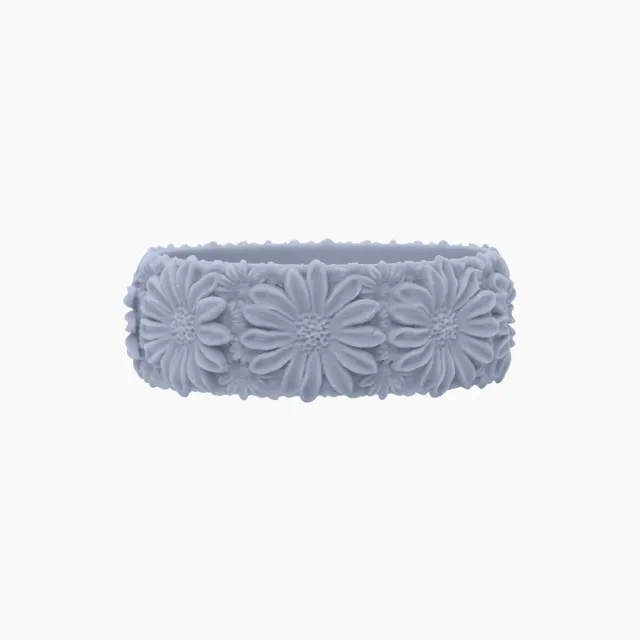 O bag Daisy Big bracelet silicone bleu ciel taille S