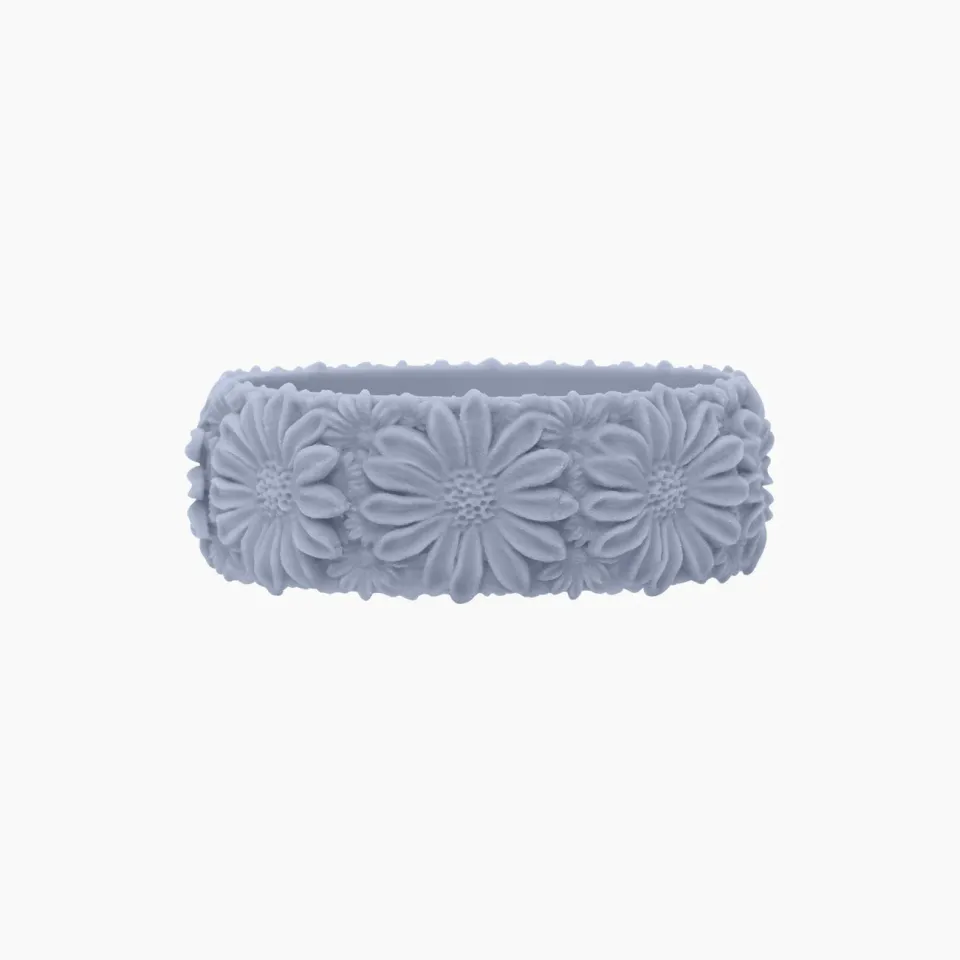 O bag Daisy Big bracelet silicone bleu ciel taille S