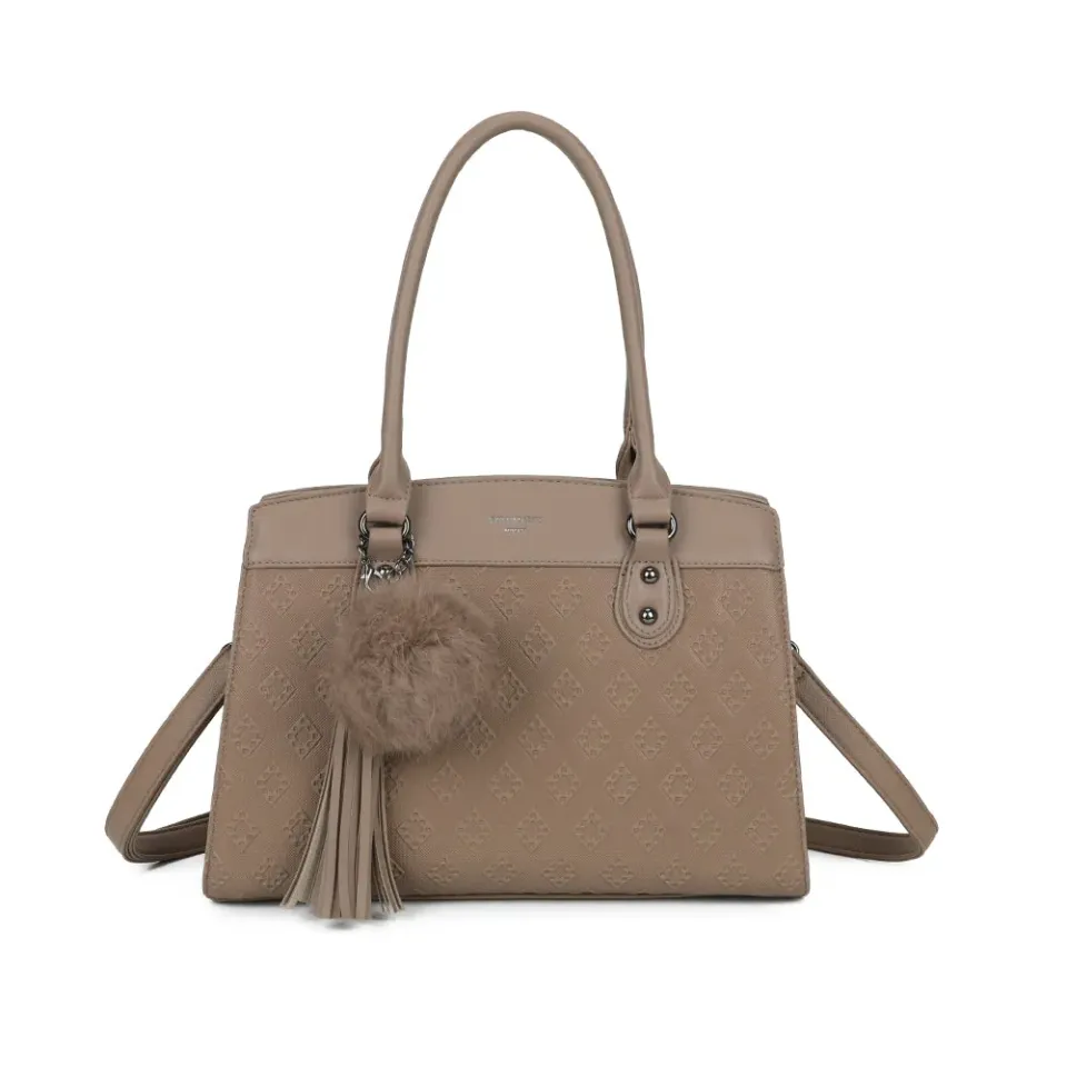 Gallantry Paris Le Diane sac à main taupe losange