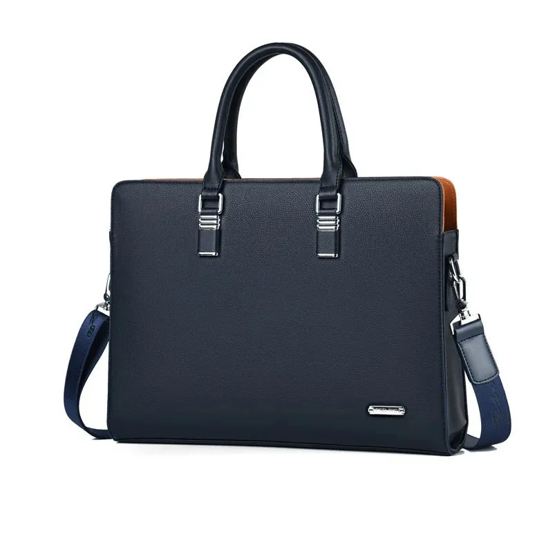 Mon Sacoche Porte-Documents Cuir Noir 15 Pouces bandoulière