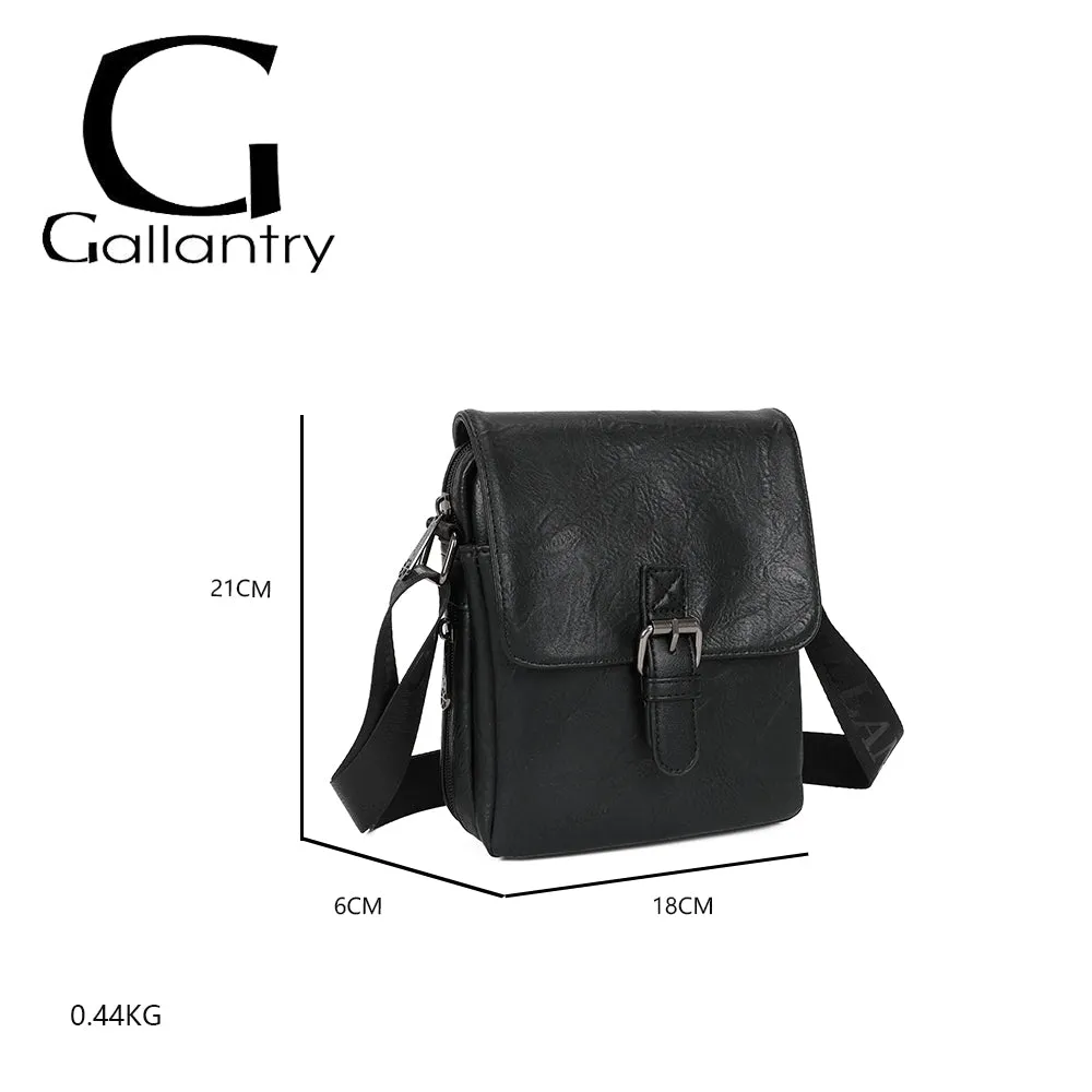 Gallantry Milo sac bandoulière noir rabat boucle