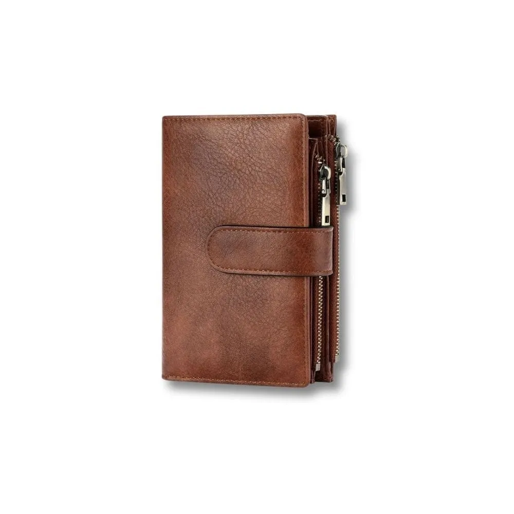 Maison Sacoches Sora portefeuille femme 3 volets cuir RFID
