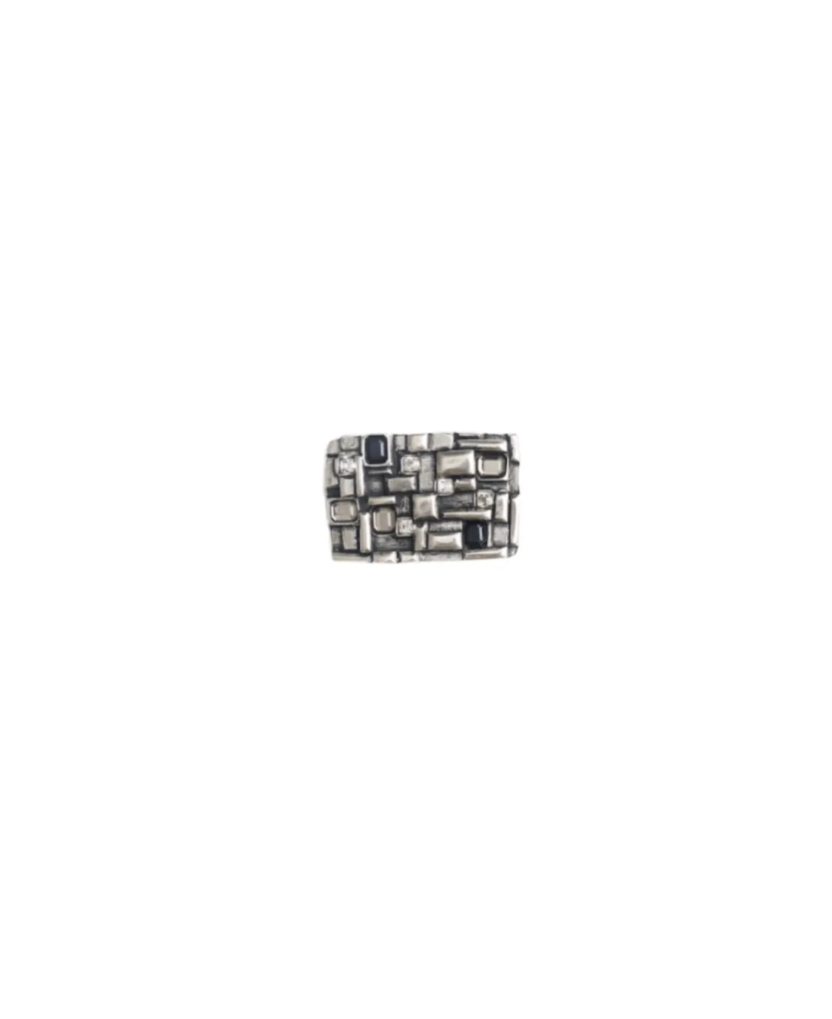 Hexagone Cuir Bijoux ceinture cuir strass noire 85 cm