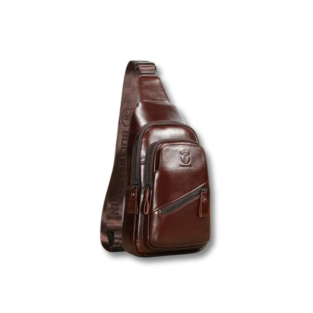 Maison Sacoches Baltik bandoulière homme marron cuir