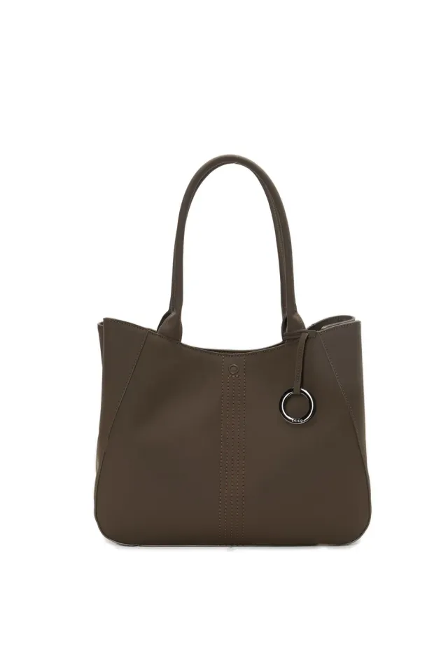 O bag Courmayeur sac cabas chocolat fermeture zip