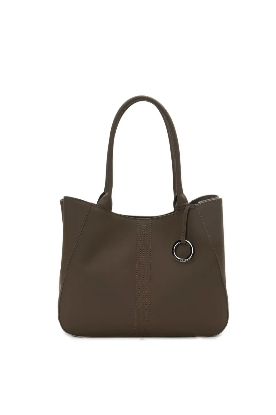 O bag Courmayeur sac cabas chocolat fermeture zip