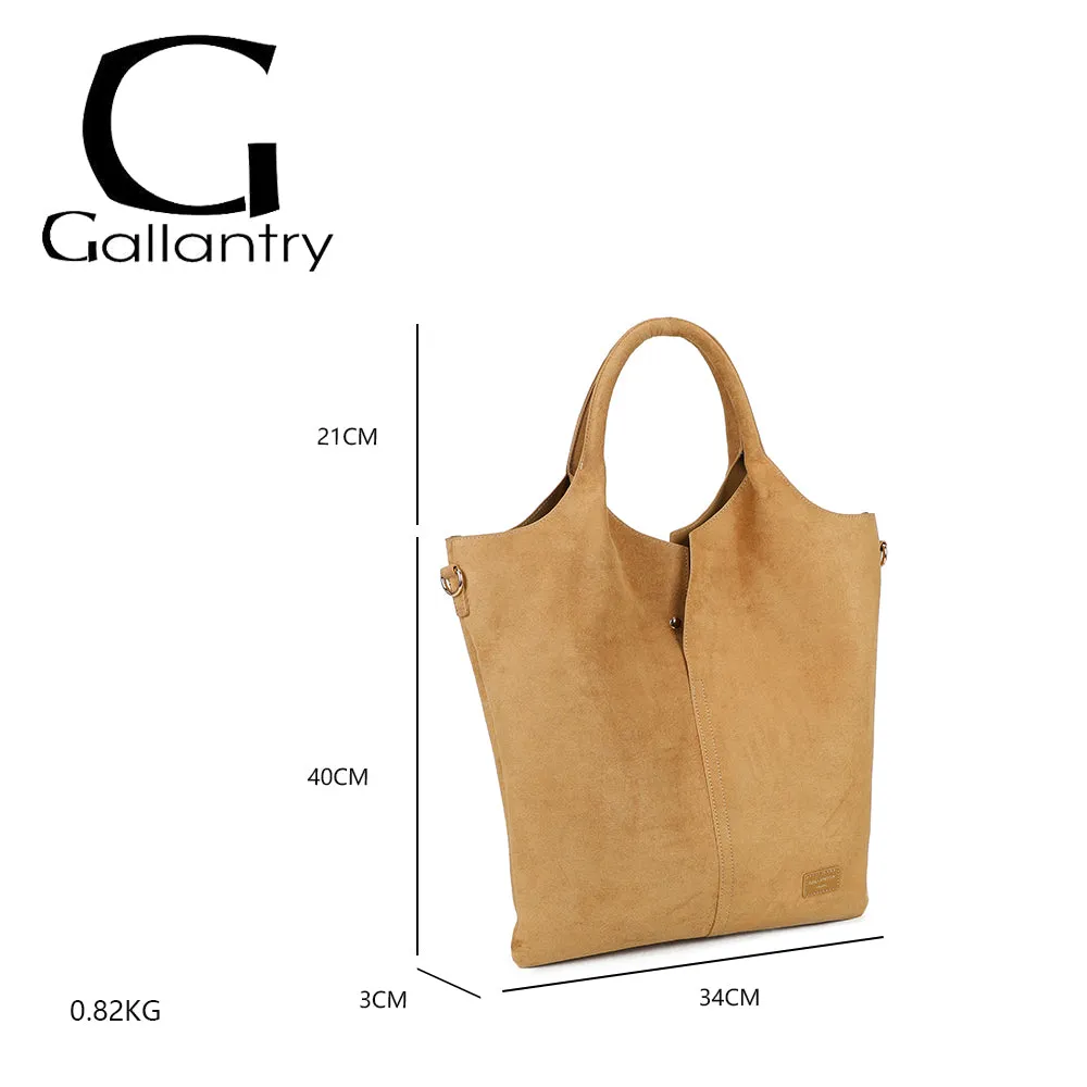 Gallantry Paris Le Vertical Élancé sac cabas noir suédine