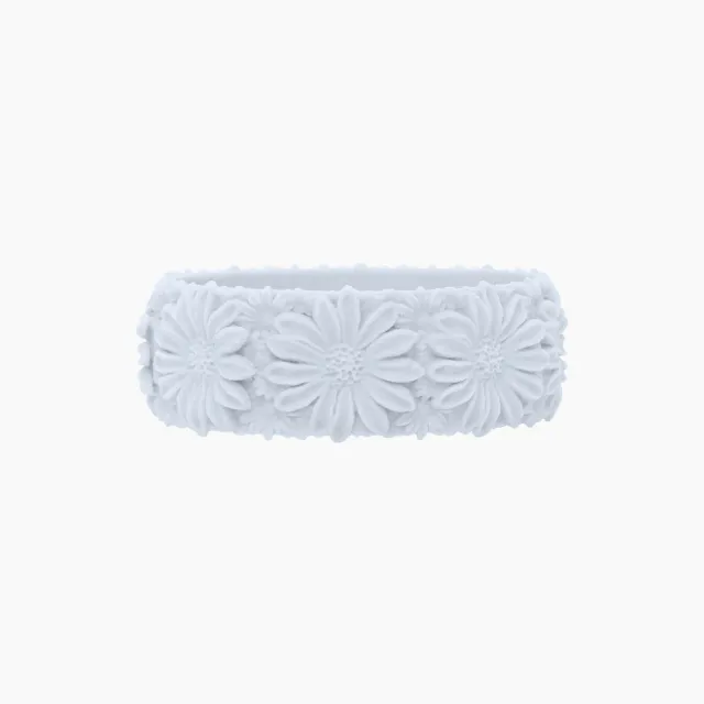 O bag Daisy Big bracelet silicone blanc neige