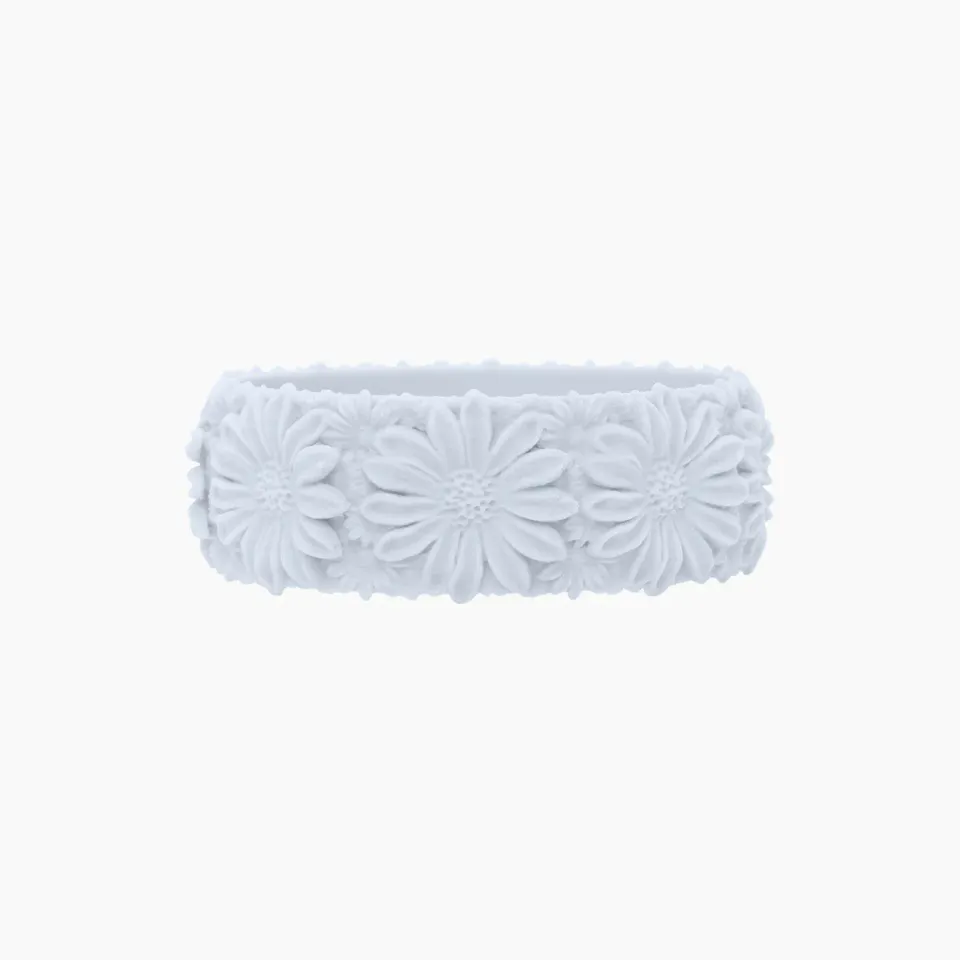 O bag Daisy Big bracelet silicone blanc neige