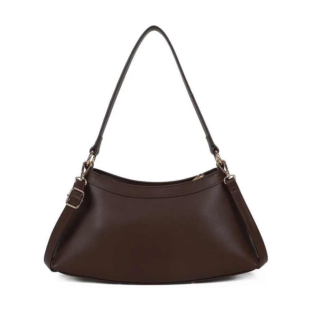 Gallantry La Écaille sac épaule Coffee écailles
