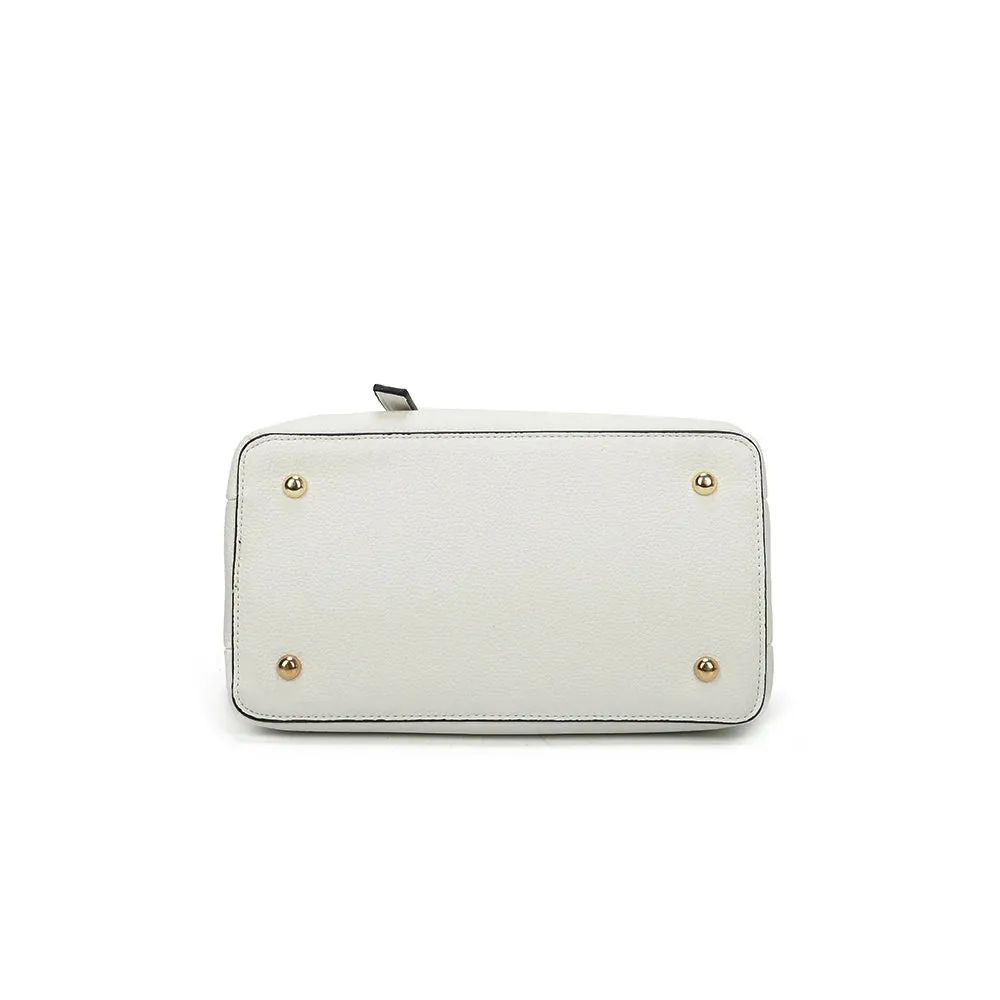 Gallantry Paris La Moderne sac à main blanc grainé
