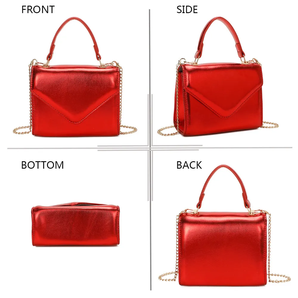 Gallantry Luna sac bandoulière Rouge métallisé