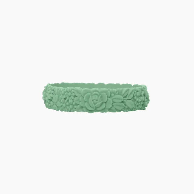 O bag Bracelet Flower Slim silicone sauge 3D taille M