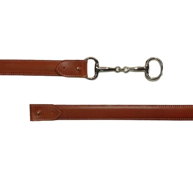 Hexagone Cuir Equestre ceinture cuir Noir surpiquée 3 cm
